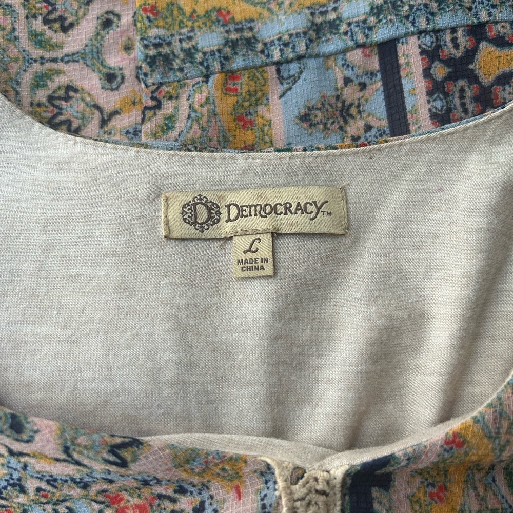 Democracy Asymmetrical Colorful Patterned Blouse,… - image 5